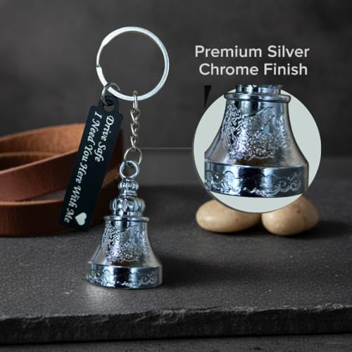 Image of OTTAVO Guardian Bell Keychain, Oxidized Copper, Tibetan Style, 5 cm Height, Good Luck Charm