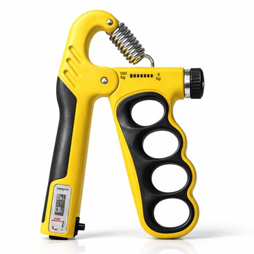 Image of Kyro Ring Hand Gripper 5-100 KG | Adjustable Grip Strengthener with Counter for Men & Women | Finger, Wrist & Forearm Strength Trainer | Heavy Duty Power Gripper for Home & Gym