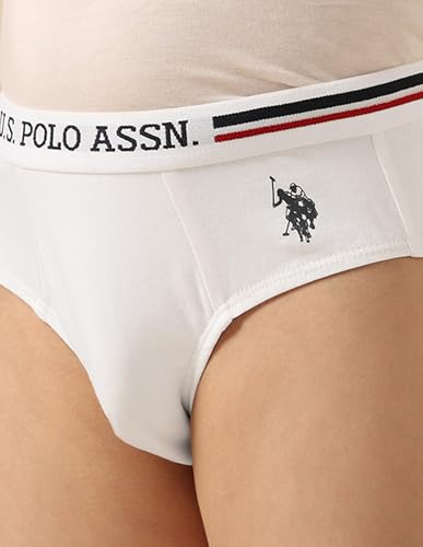 Image of U.S. Polo ASSN. Boys EKB09 Mid Rise Cotton Spandex Underwear Breifs - Pack of 3