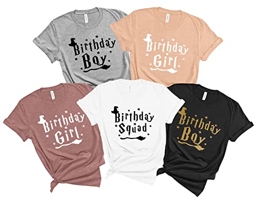 Wizard Birthday Party Shirts, Matching Birthday Squad Shirts, Bir...
