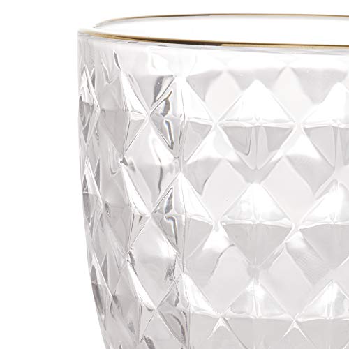 Taça de Água de Vidro com Fio Dourado Roman 345ml - Wolff