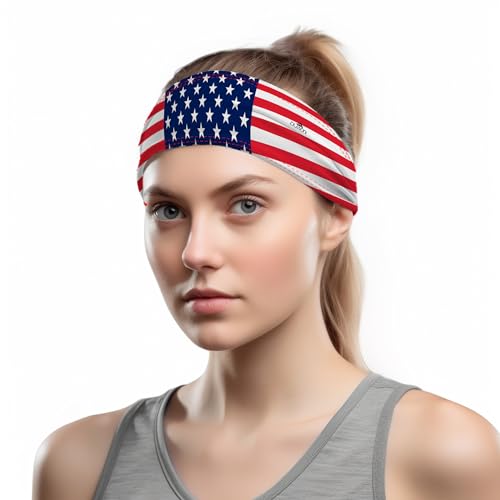 Image of Duwoni Sports Headbands for Men, Moisture Wicking Workout Headband, Sweatband Headbands for Running,Cycling,Football,Yoga,Tennis,Hiking,Hairband for Women and Men