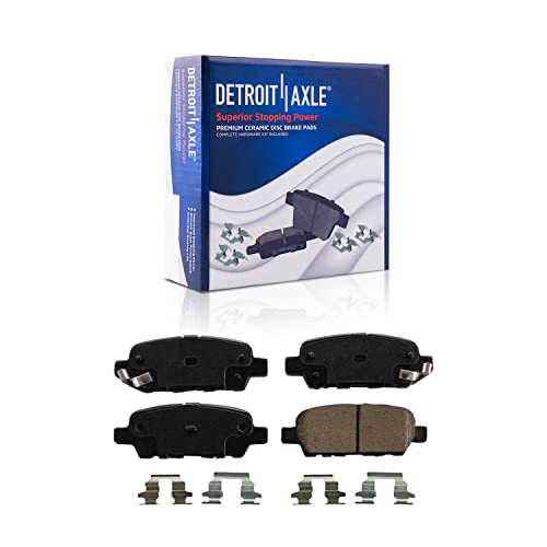 Image of Detroit Axle - Brake Kit for 07-13 Nissan Altima, 11.65'' inch Front & 11.46'' inch Rear Drilled Slotted Brake Rotors Ceramic Brake Pads Wheel Lug Nuts 2007 2008 2009 2010 2011 2012 2013 Replacement