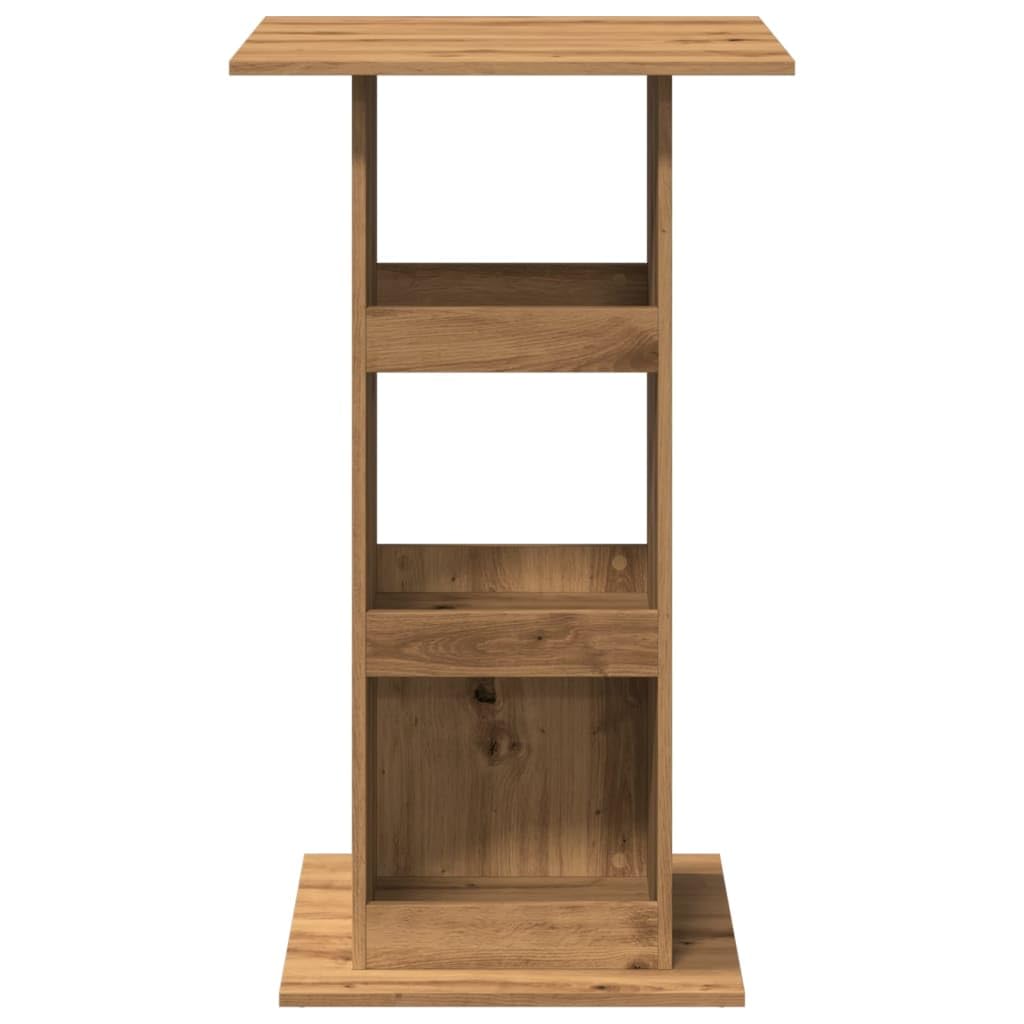 vidaXL Bartisch, Stehtisch mit Ablagen, Tresentisch Tisch für Küche Esszimmer, Küchentisch Loungetisch Bistrotisch, Artisan-Eiche Holzwerkstoff