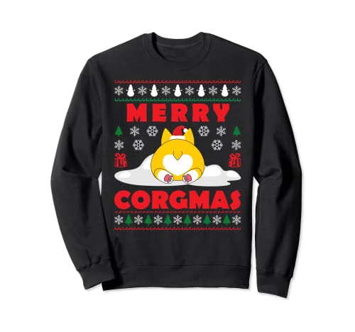Merry Corgmas Corgi Butt Corgy Dog Feo Divertido Navidad Corgie Sudadera