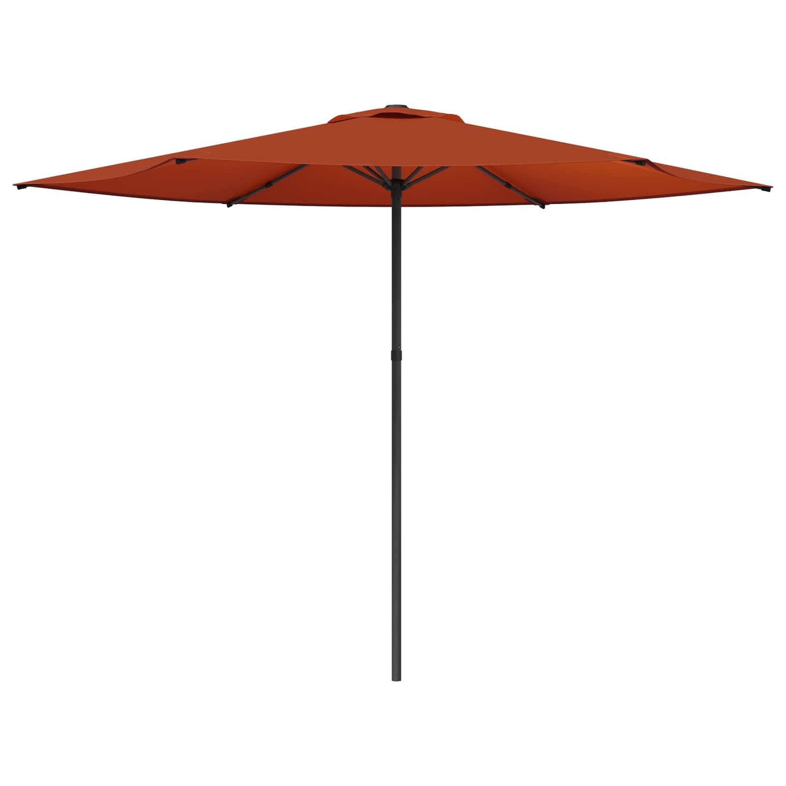 vidaXL Sombrilla de jardín de 300 x 300 cm, de poliéster, rectangular, de terracota, para patio, jardín, moderna sombrilla rectangular, gran toldo, protección UV, resistente a la intemperie