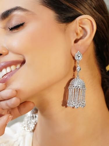 Image of Rubans Oxidised Jhumka Earrings Ghungroo Boho Statement Jewellery Gift for Women & Girls