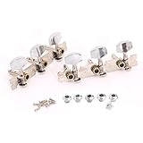 Para guitarra acústica Musiclily 3+3 Clavijas de Afinación Clavijero de Repuesto para Guitarra Acústica, Boton Metal Niquel