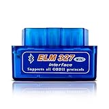 ViaBecs Mini ELM327 OBDII Car Diagnostic Scan, Car Professional Bluetooth Scan Tool, Supports Torque Pro App, Code Reader for Android Windows