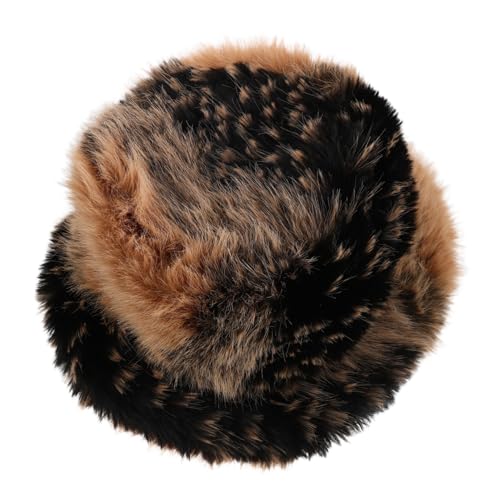 Bob en fausse fourrure hiver chaud - Chapeau de pêcheur cloche de randonnée pour homme femme