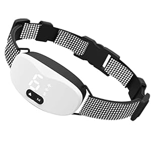 Collar Antiladridos para Perros, Automático con 8 Niveles de Sensibilidad Ajustables,8 Modos de Vibración,Fuerte Vibración y Sonido,Resistencia al Agua y Recargable-Blanco