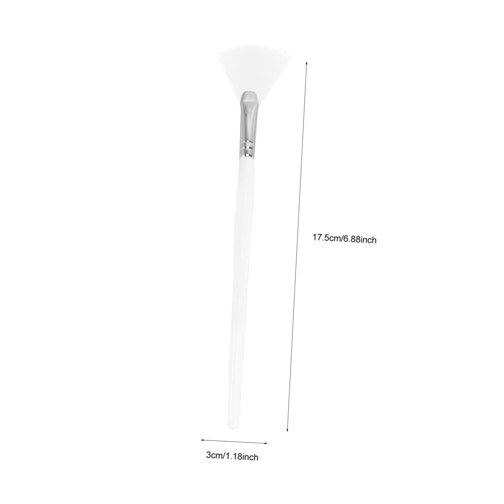 MERRYHAPY 2pcs Wooden Handle Fan Shape Face Brush Mask Applicator for Smooth Skincare