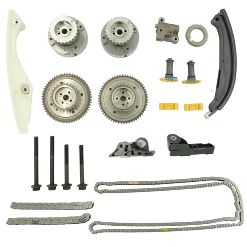 REVOTUNE Timing Chain Kit with Cam Phasers & VVT Gears fits 2011-2019 Ford F-150 Edge Expedition Explorer Mustang Taurus Transit Lincoln MKX Nautilus Navigator 3.3L 3.5L 3.7L AT4Z6L266B AT4Z6K297B