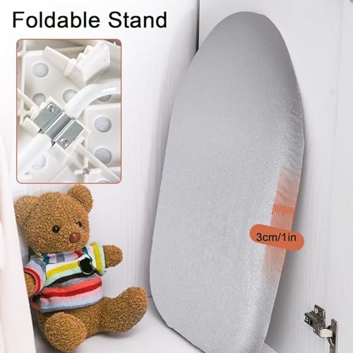 Tabletop Ironing Board, Collapsible Space Saving Small Ironing Board with Folding Legs for Countertop, Small Spaces and Laundry Rooms (Color : Silver) - Image 4