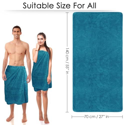 Image of Towels for Bath Large Size | Microfiber Towels for Bath | Towel Set of 1 | 400 GSM | 70 x 140 cm | Blue | Bath Towels for Men, Women & Kid | Gym Towel | Perfect bath towel for Everyday Use
