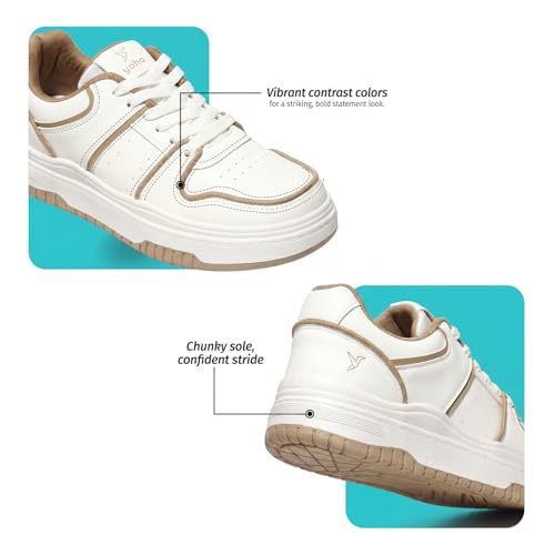 Image of YOHO UrbanDash Sneakers for Woman | Strong Grip, Cushioned Insoles | Comfortable & Stylish for Everyday Use Shoes for Woman /Girls /Ladies -1050