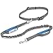 Tuff Mutt - Hands Free Dog Leash for Running, Walking, Hiking, Durable Dual-Handle Bungee Leash, Reflective Stitching, 4-Foot Long, Adjustable Waist Belt (Fits up to 42" Waist)