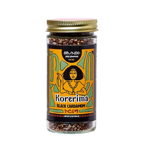 Brundo Spices Ethiopian Korerima | Hand Picked and Processed Authentic Black Cardamom 