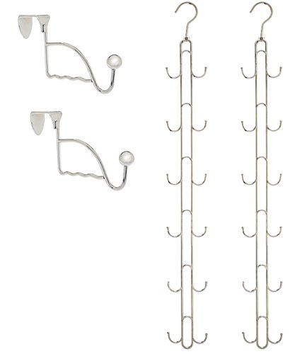 image for Boottique 2-Pk Over Door Hanging Purse Storage - Durable, Holds 50 POU