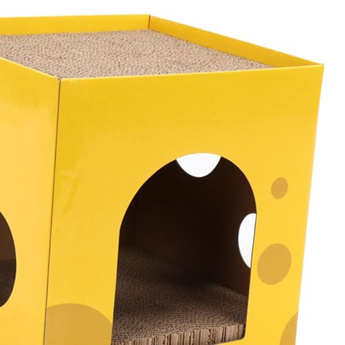 Yajuyi Gato ondulado casa scratch board coelho moagem garras interativo esconder kitty condomínio, 3