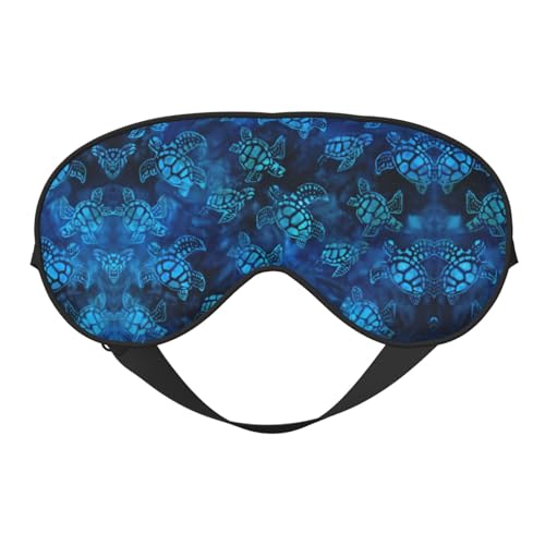 Máscara de ojos unisex con estampado de tortuga marina, suave, cómoda, para viajes, yoga, trabajo por turnos