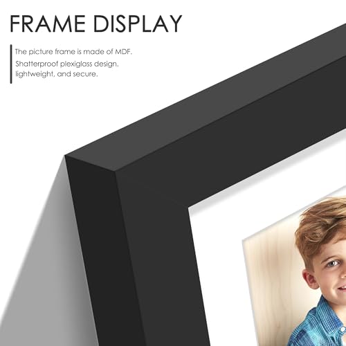Image of DUENPY 16x24 Picture Frame 2-Opening 11x14 Collage Picture Frame Displays Two 11x14 inch Photos Collage Wall Decor Wall Hanging or Tabletop Black