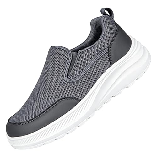 Mocasines clásicos sin cordones con malla transpirable y ribete casual de piel sintética