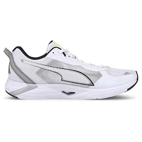 PUMA PUMA Men's Road Running Shoe, White Fizzy Yellow, 10