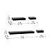 Melannco Floating Chunky Shelves for Bedroom, Living Room, Bathroom, Kitchen, Nursery, Set of 4, Black, 4 Count