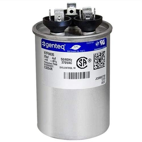 GE Genteq Round Capacitor 25 4 uf MFD 370 Volt Z97F9835 97F9835