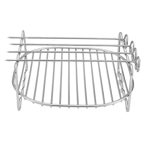 Barbacoa de freidora de aire de acero inoxidable, parrilla de doble capa, parrilla de aire eficiente de doble capa, parrilla de aire de acero inoxidable, soporte multiuso para cocinar, cocer al vapor