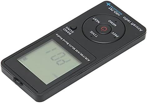 Aircraft Band Radio Receiver, Hand-held AM FM Portable FM/AM/AIR Radio with LCD Display & Earphone, Builtin 400mAh Lithium Battery