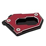 Materialart: CNC Aluminium CHENWEI- Motorrad CNC Seitenständer Verlängerungsplatte Fuß Seitenständer Vergrößern Widening Basispolster for BMW R1200GS ADV 2018 (Color : Red)