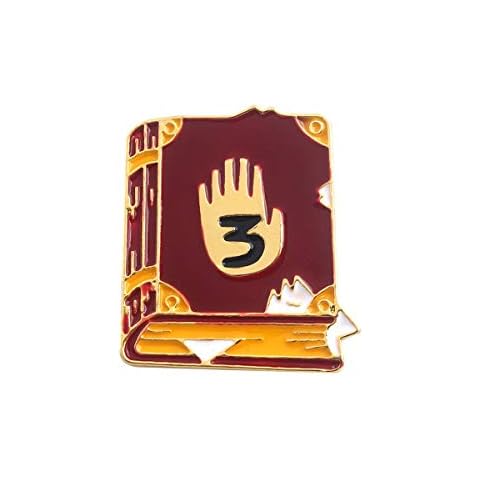 JiuErDP Gravity Falls Brooch Dip Diary 123 Cartoon Dripping Alloy Badge Pin (Pack Of 2) Brooches & Pins Cover