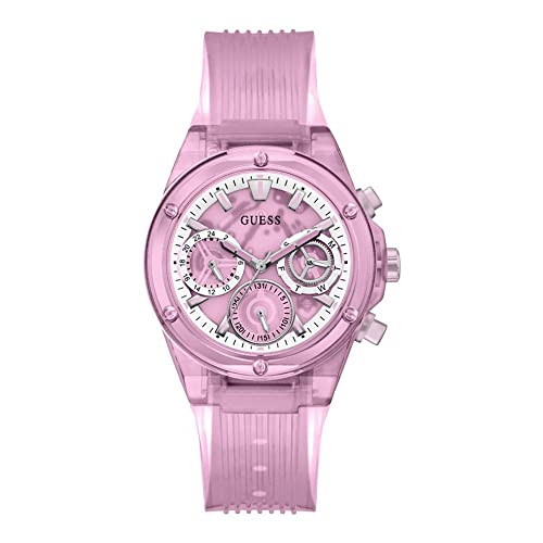 Image of Guess Women's| Analog Sport Watch| Sustainable Nylon Case| PU Strap | 30M Water Resistance