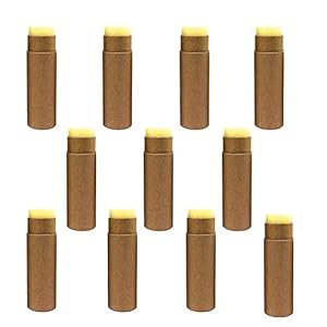 10 Pack 15ml Paperboard Lip Balm Tubes 0.5 Oz Kraft Paper Lipstick Tube Cardboard Empty Deodorant Container Solid Perfume Tube Cosmetic Box for DIY Chapstick Deodorant Crayon(Brown)