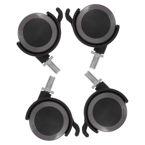 DOITOOL 4pièces Roulettes Pour Chaise De Bureau Pivotantes à Degrés Sans Frein Remplacement Facile Pour Chaise Ordinateur Et Meubles