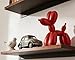 AMOIENSIS Red Balloon Dog Statue Decor, 4 inch Small Knick Knacks Balloon Dog Animal for Desk Shelf Décor