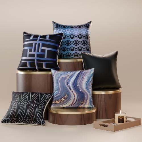 Image of Stoa Paris Cushion Cover Set of 5, Home Decor for Sofa, Bed & Living Room, Digital Printed Cushion Cover 16 Inch x 16 Inch, Soft Touch Finish, Hidden Zip Closure, Ophelia's Serenade - Ophelia