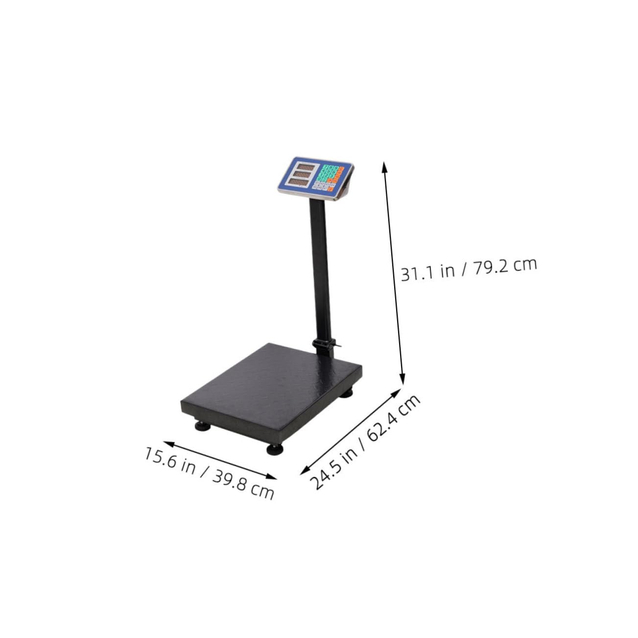Angoily 660Lbs Digital Computing Scale Heavy Duty Weighing Platform with Lb Kg Tare Price Calculator for Shipping Mailing and Package Weighing Antislip Surface