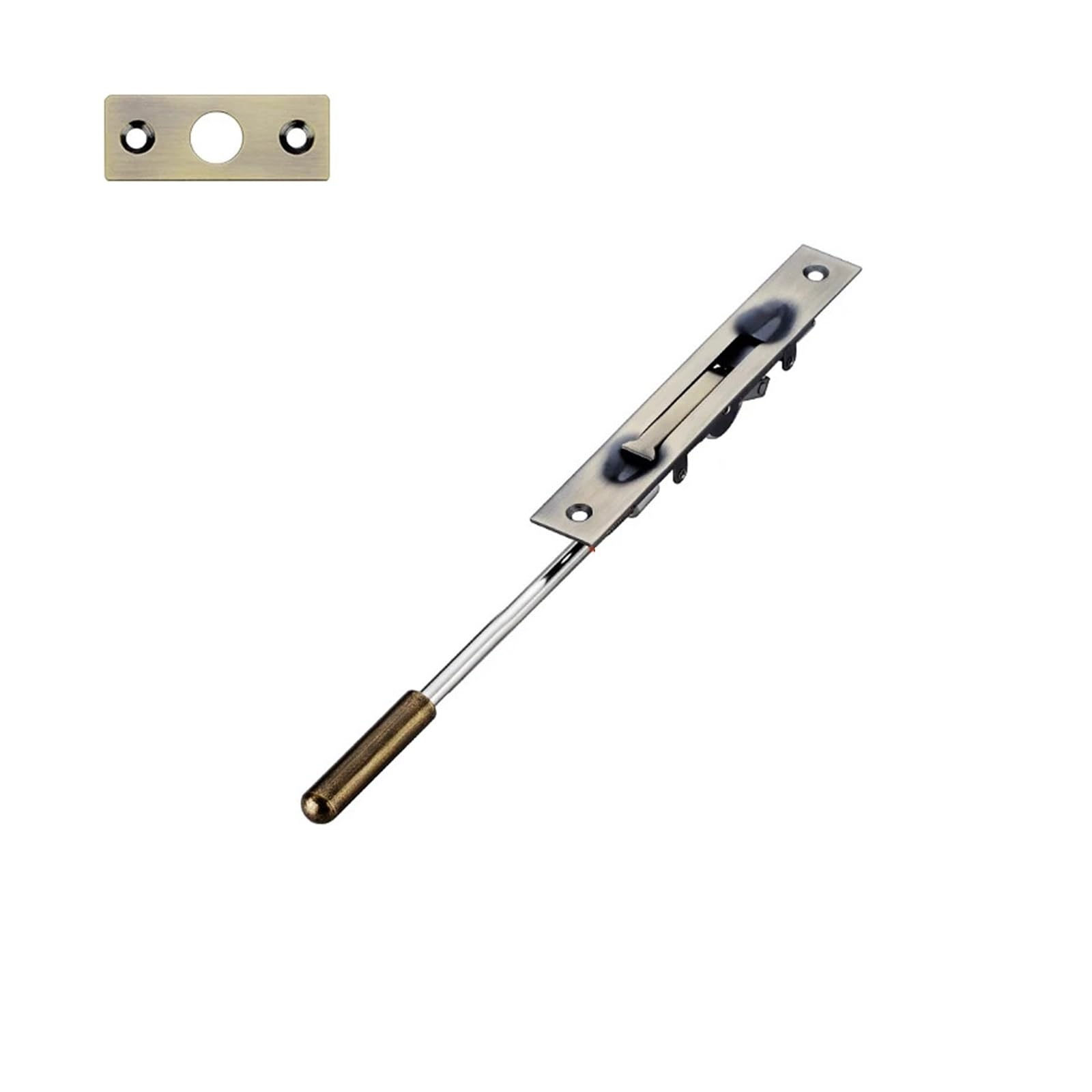 Ayztantine Women's Bronze 150Mm Door Flush Bolt Latch Lock Concealed Door 304 Stainless Steel Security Door Concealed Latch Of The Earth And For Bedroom, Bathroom(Bronze 150Mm)
