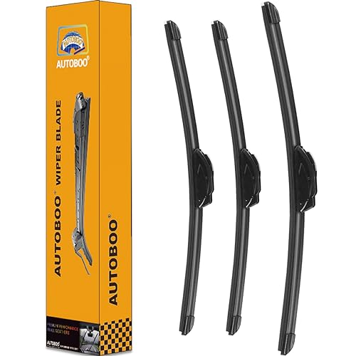 AUTOBOO 16"+14"+14" Premium All-Season Beam Windshield Wiper Blades OEM Replacement for Toyota FJ Cruiser 2013-2007 (Set of 3)