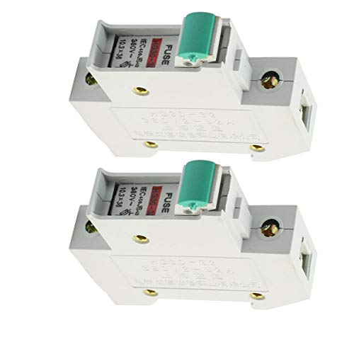 Aexit 2Pcs HG30-32 Tools & Testers 1P 10.3x38mm Fuse Link Holder Socket AC 380V Multi Testers 2-32A Gray