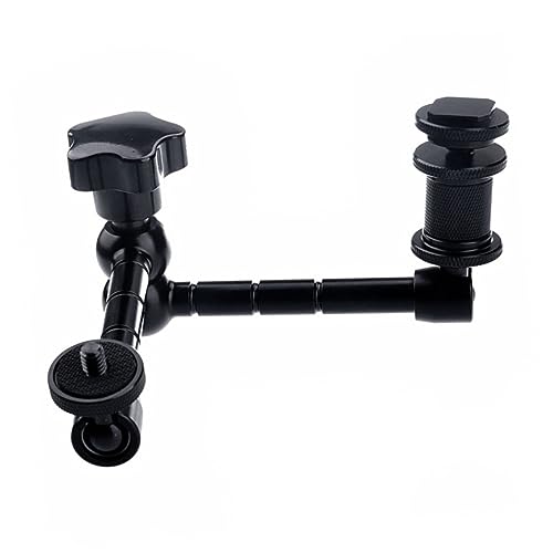 Image of Happyyami 2PCS Adjustable Articulating Arm for Camera LCD Monitor 11 Inch 7 Inch Black for Video Lighting and Photography Equipment