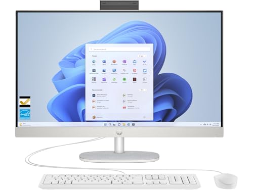 HP 27�C���`�I�[���C�������f�X�N�g�b�vPC�AFHD�^�b�`�X�N���[���AIntel Core Ultra 7 255U�A32GB RAM�A1TB SSD�AIntel�O���t�B�b�N�X�A�L���L�[�{�[�h&�}�E�X�AWindows 11 Pro