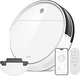 OKP K5 Aspirateur Robot avec Télécommande, 2500 Pa, 120 Min, Minceur 7,8 cm, Silencieux, 4 Modes de Nettoyage, Recharge Automatique, Wi-FI/Application/Alexa, Idéal pour sols, Tapis et Poils d’Animaux