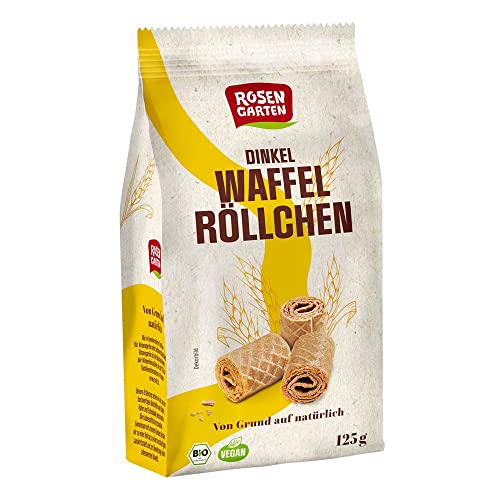Rosengarten Dinkel Waffelröllchen, natur, 125g Cover
