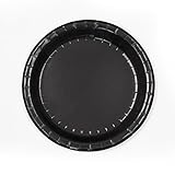 Concept Party Products CPPL48BK 48 Count Coated Paper Dessert Plates, Black