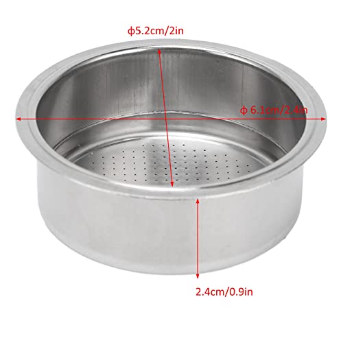 Stainless Steel Coffee 2 Cup Pressurized Filter Basket Strainer, Small and Convenient, Good Filtering Effect, Reusable - Image 2