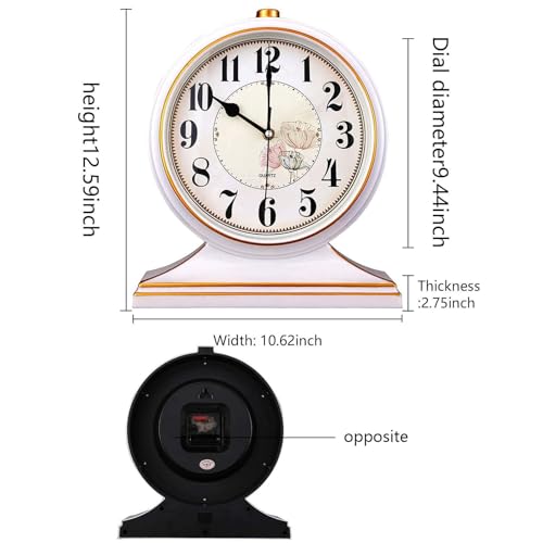 Reloj de escritorio retro blanco de alta calidad decorativo para mesas 3